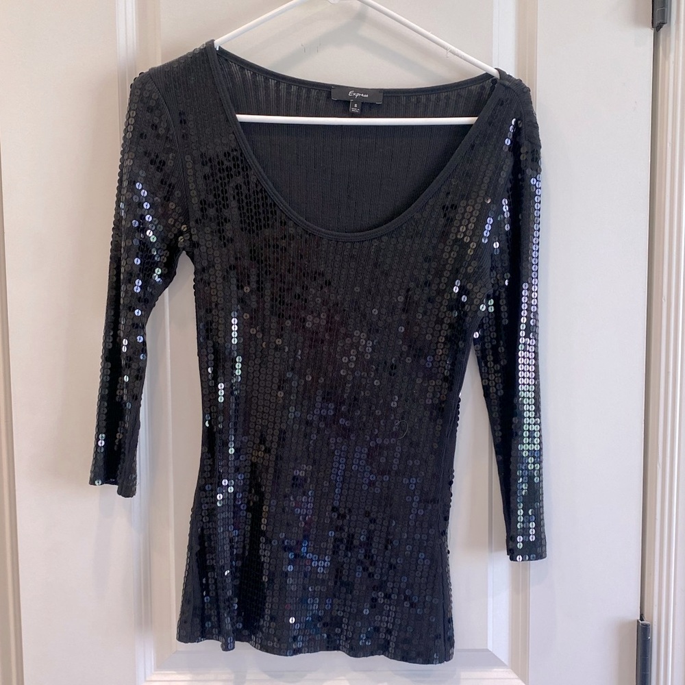 COPY - Black sequin blouse